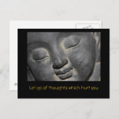 Gentle Buddha Face Stone Sculpture Briefkaart (Voorkant / Achterkant)