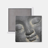 Gentle Buddha Face Stone Sculpture Magneet (Voorkant / Achterkant)