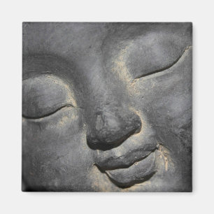 Gentle Buddha Face Stone Sculpture Magneet