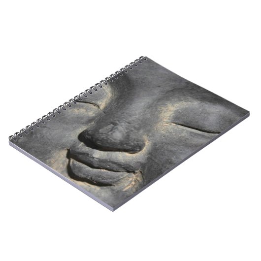 Gentle Buddha Face Stone Sculpture Notitieboek (Linkerzijde)