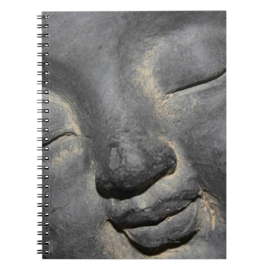 Gentle Buddha Face Stone Sculpture Notitieboek (Voorkant)