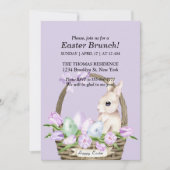 Gentle Bunny Waterverf Easter Brunch Kaart (Voorkant)