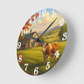 Gentle cow in pastoral countryside ronde klok (Hoek)