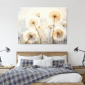 Gentle Dandelion Breeze Canvas Afdruk (Insitu (Slaapkamer))