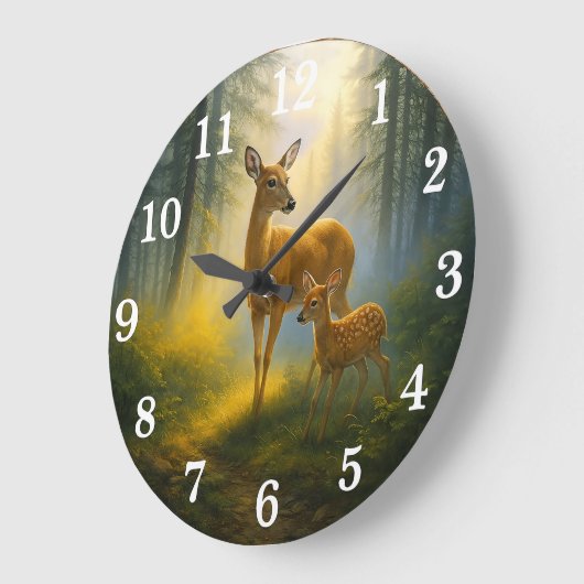 Gentle deer duo in sunlit forest grote klok (Hoek)