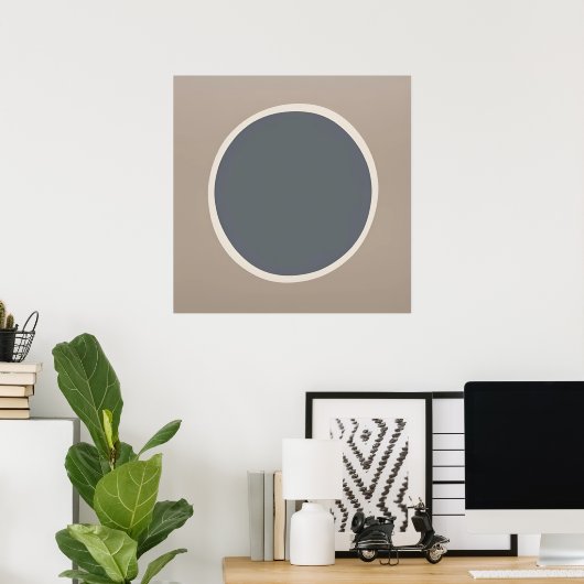 Gentle Ellipse Art - Echoing Vorm over Canvas Poster (Thuiskantoor)