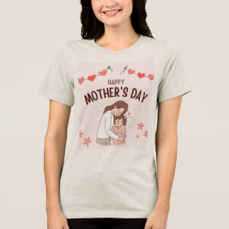 Gentle Embrace — Mother’s Day Minimal Tri-Blend Shirt