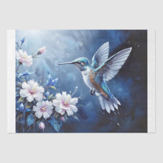 Gentle Flight Hummingbird Decoupage Tissuepapier (Voorkant)