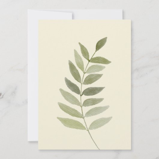 Gentle Floral bruiloft uitnodiging (Achterkant)