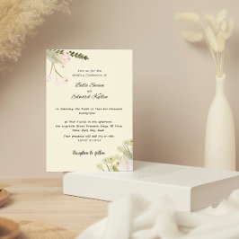 Gentle Floral bruiloft uitnodiging