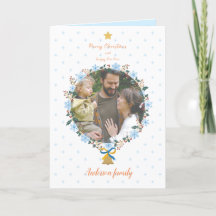 Gentle Floral kerstmis en nieuwjaars fotofeestdag