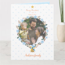 Gentle Floral kerstmis en nieuwjaars fotofeestdag