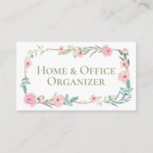 Gentle Floral Professional Organizer & de-Clutter Visitekaartje
