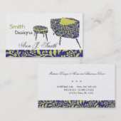 , Gentle Floral-voorzitter Interior Design Visitekaartje (Voorkant / Achterkant)