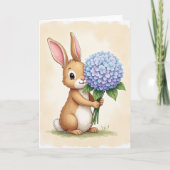 Gentle Furry Friend Flower Card Kaart (Voorkant)