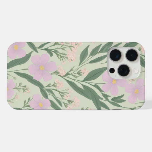 Gentle Garden Bloom Pattern iPhone Hoesje (Achterkant horizontaal)
