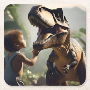 Gentle Giant: de vriendelijke T-Rex die van een ka Kartonnen Onderzetters