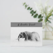 Gentle Giant Elephant foto met hoge sleutel met te Briefkaart (Staand voorkant)