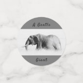 Gentle Giant Elephant foto met hoge sleutel met te Confetti (Kleine voorkant)