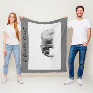 Gentle Giant Elephant foto met hoge sleutel met te Fleece Deken