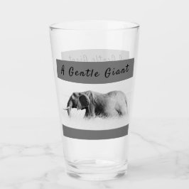 Gentle Giant Elephant foto met hoge sleutel met te Glas