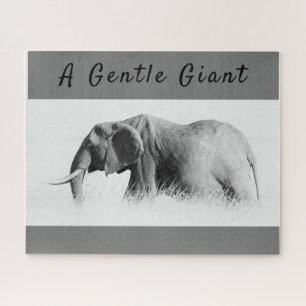 Gentle Giant Elephant foto met hoge sleutel met te Legpuzzel