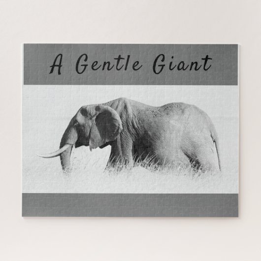 Gentle Giant Elephant foto met hoge sleutel met te Legpuzzel (Horizontaal)