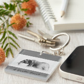 Gentle Giant Elephant foto met hoge sleutel met te Sleutelhanger (Voorkant Rechts)