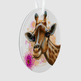 Gentle Giraffe Acrylornament Ornament