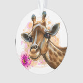 Gentle Giraffe Acrylornament Ornament (voorkant)