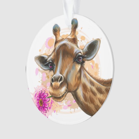 Gentle Giraffe Acrylornament Ornament (voorkant)