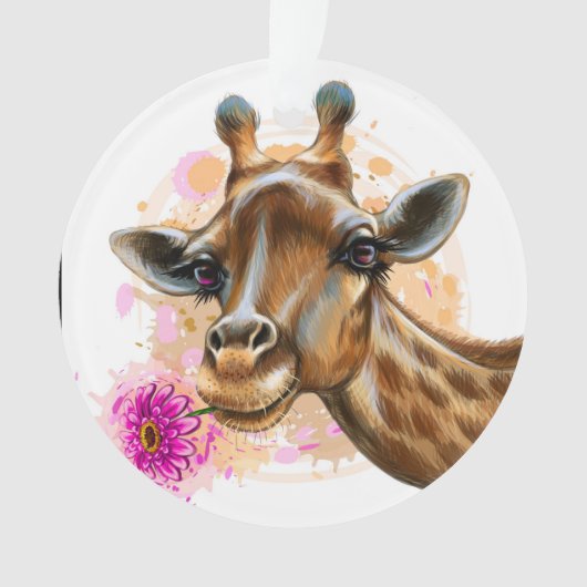 Gentle Giraffe Acrylornament Ornament (voorkant)
