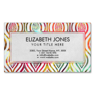 Gentle Golorful Oriental waterverf Visitekaartje Magneet