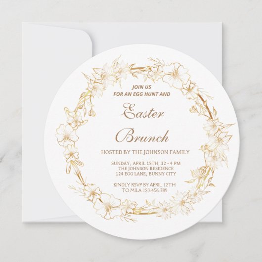 Gentle goudbaars, Spring Ester branch Invitation Kaart (Voorkant)