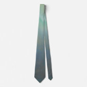 “Gentle Gradient” Tie – Turquoise to Gray, Elegant Stropdas (Voorkant)