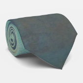 “Gentle Gradient” Tie – Turquoise to Gray, Elegant Stropdas (Opgerold)
