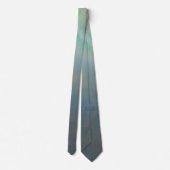 “Gentle Gradient” Tie – Turquoise to Gray, Elegant Stropdas (Achterkant)