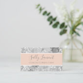 Gentle Gray en Peche Consultant Coach Visitekaartje (Staand voorkant)