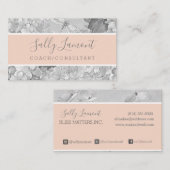 Gentle Gray en Peche Consultant Coach Visitekaartje (Voorkant / Achterkant)