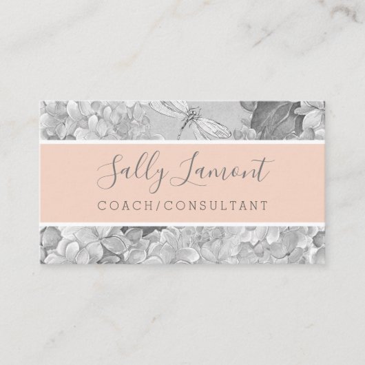 Gentle Gray en Peche Consultant Coach Visitekaartje (Voorkant)