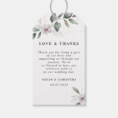 Gentle Greenery Waterverf Leaf & Flower | Goud Cadeaulabel (Voorkant)