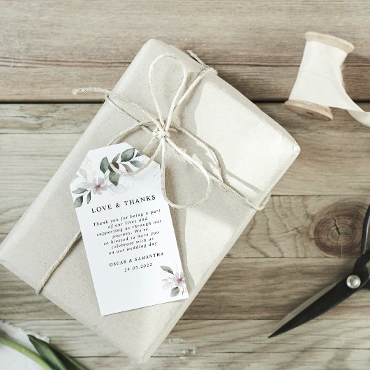 Gentle Greenery Waterverf Leaf & Flower | Goud Cadeaulabel