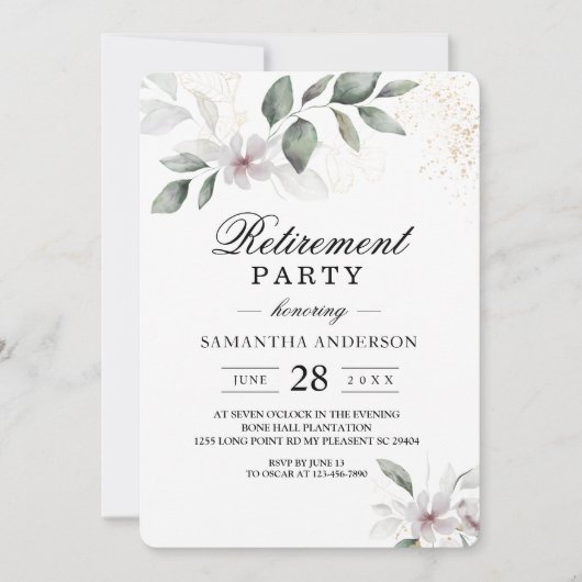 Gentle Greenery Waterverf Leaf & Flower | Goud Kaart (Voorkant)