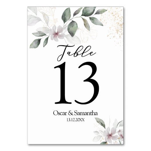 Gentle Greenery Waterverf Leaf & Flower | Goud Kaart (Voorkant)