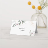 Gentle Greenery Waterverf Leaf & Flower | Goud Plaatskaartje (Achterkant)