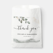 Gentle Greenery Waterverf Leaf | Goudstof Bedankzakje (Voorkant)