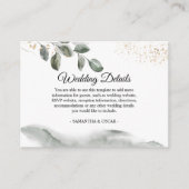 Gentle Greenery Waterverf Leaf | Goudstof Informatiekaartje (Voorkant)