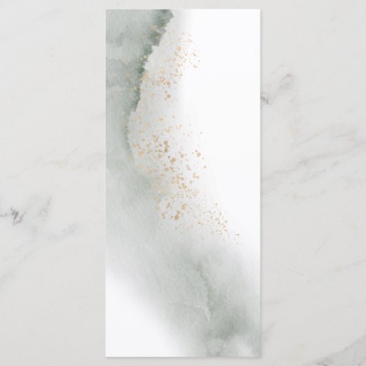 Gentle Greenery Waterverf Leaf | Goudstof | Menu (Achterkant)