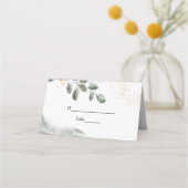 Gentle Greenery Waterverf Leaf | Goudstof Plaatskaartje (Voorkant)