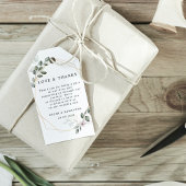 Gentle Greenery Waterverf Leaf Lijst & Flower Cadeaulabel
